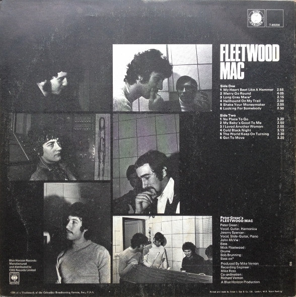 Peter Green's Fleetwood Mac – s/t - VINYL LP - ORIGINAL MONO on BLUE HORIZON