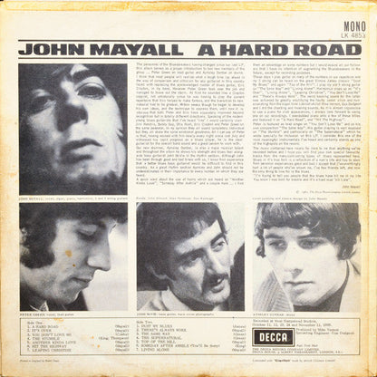 John Mayall - A Hard Road - VINYL LP - ORIGINAL MONO