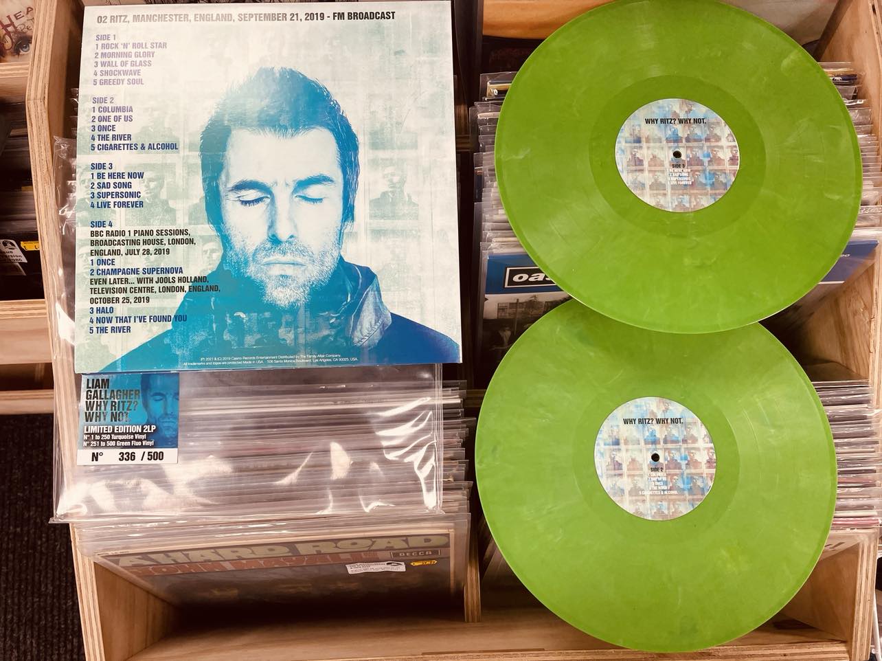 Liam Gallagher – Why Ritz? Why Not. - 2 x FLUORESCENT GREEN COLOURED VINYL LP SET