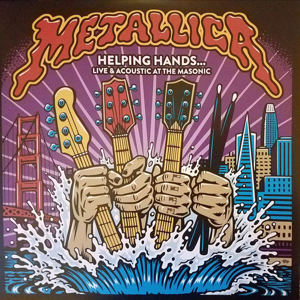 Metallica – Helping Hands... Live & Acoustic At The Masonic -  2 x MARBLED BLUE COLOURED VINYL LP SET