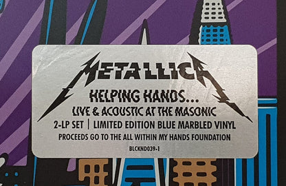 Metallica – Helping Hands... Live & Acoustic At The Masonic -  2 x MARBLED BLUE COLOURED VINYL LP SET