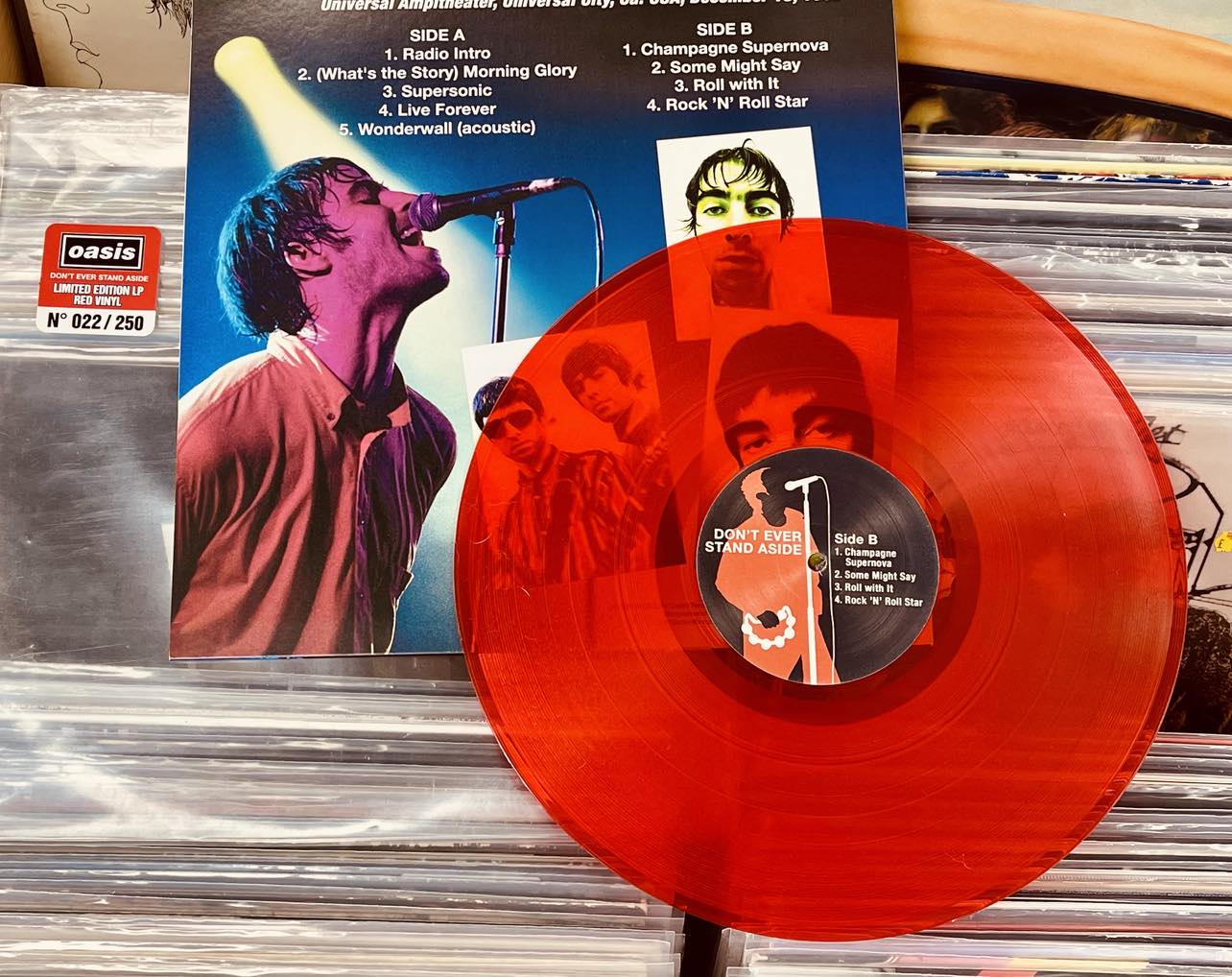 Oasis –  Don’t Ever Stand Aside - RED COLOURED VINYL LP