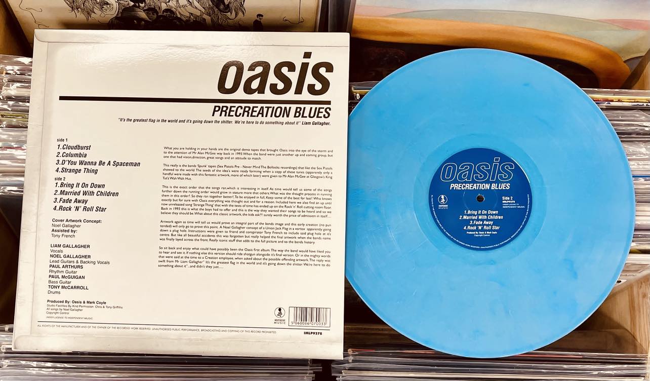 Oasis –  Precreation Blues - BLUE COLOURED VINYL LP