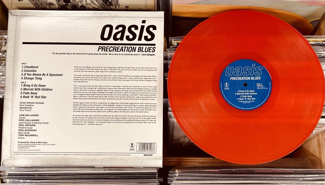 Oasis –  Precreation Blues - RED COLOURED VINYL LP