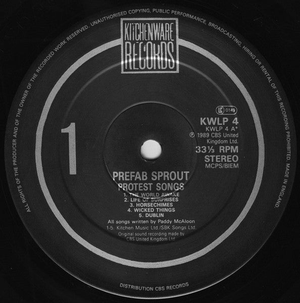 Prefab Sprout – Protest Songs - VINYL LP