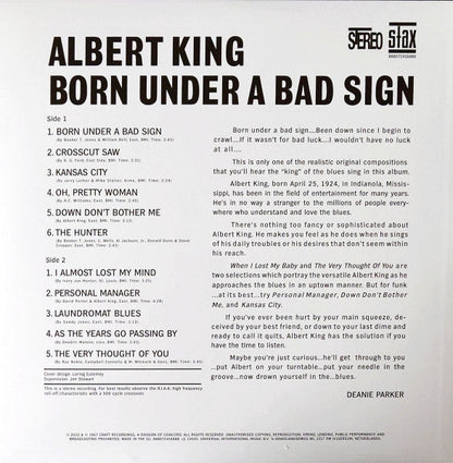 Albert King – Born Under A Bad Sign - 180 GRAM VINYL LP