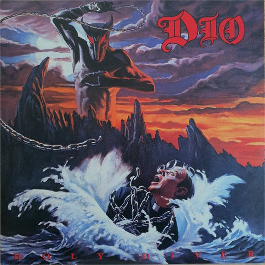 Dio – Holy Diver - 2 x GREY/RED/BLUE COLOURED SPLATTER VINYL LP SET