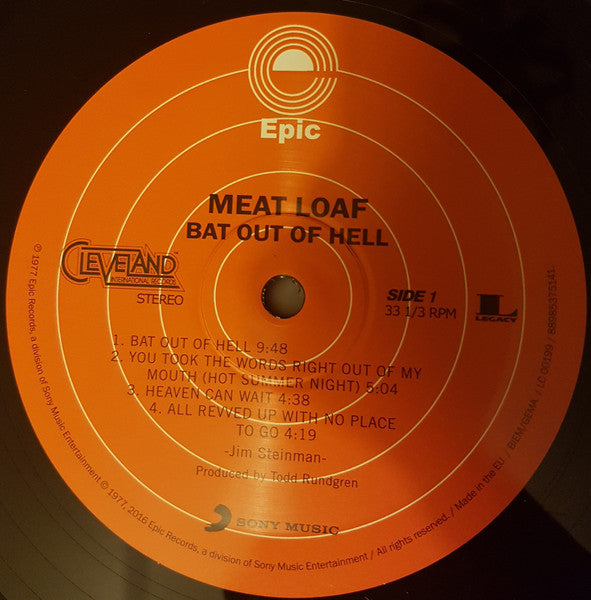 Meat Loaf – Bat Out Of Hell - 180 GRAM VINYL LP