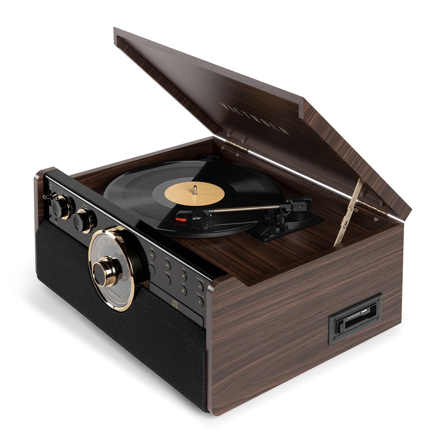 The Empire 6-in-1 Wood Record Player