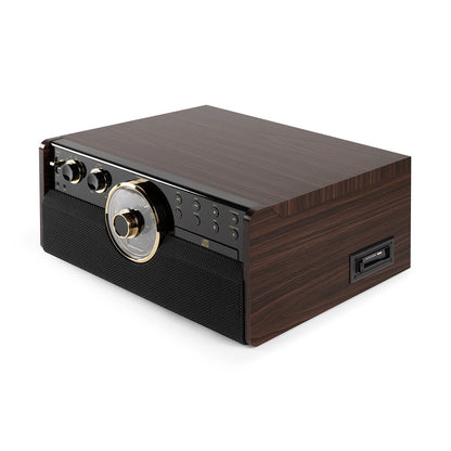 The Empire 6-in-1 Wood Record Player