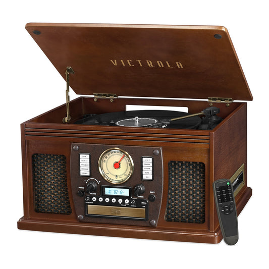 The Navigator 8-in-1 Wood Record Player