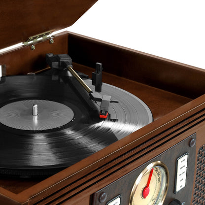 The Navigator 8-in-1 Wood Record Player