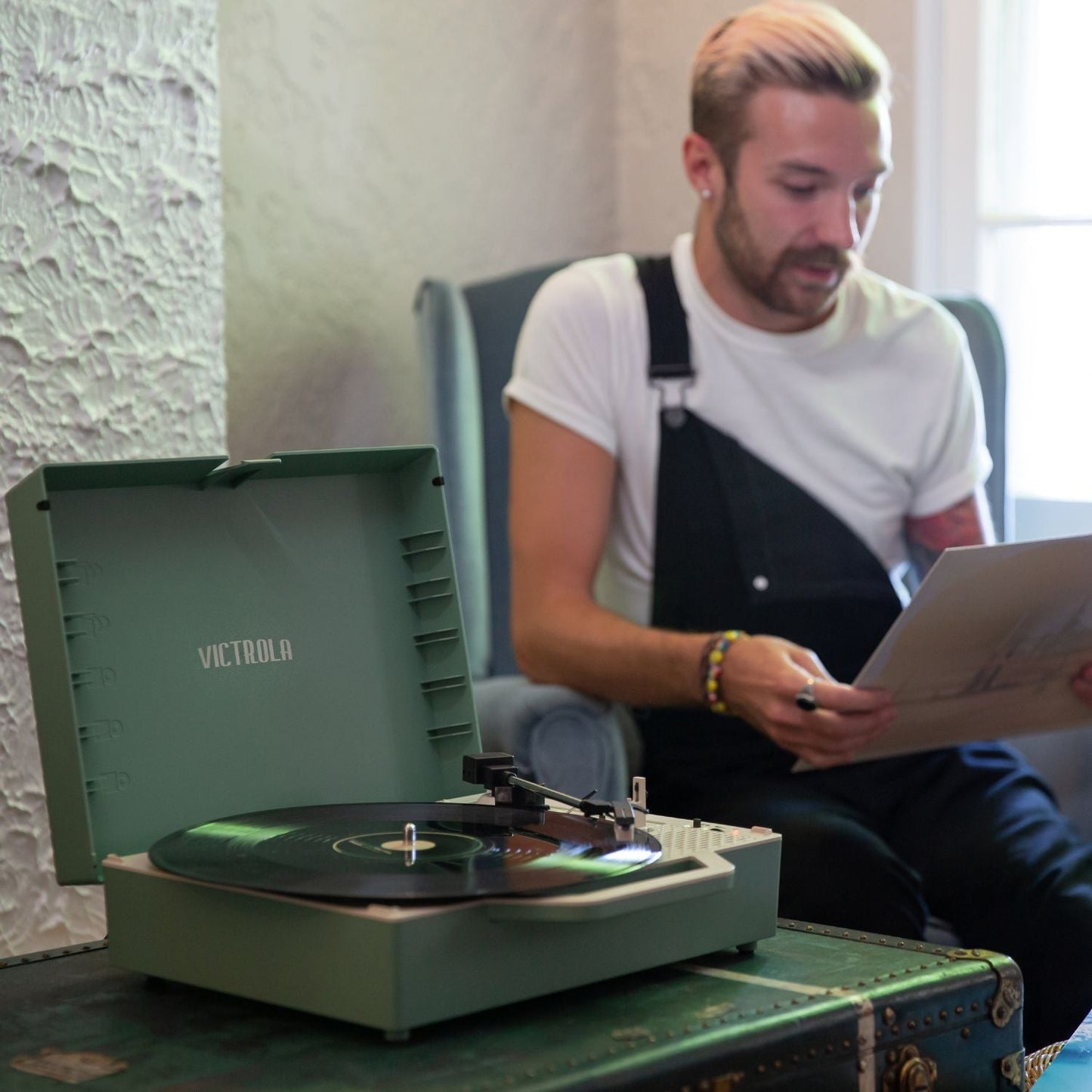 The Re-Spin Sustainable Bluetooth Suitcase Record Player