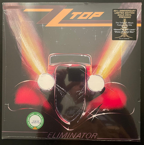 ZZ Top - Eliminator - GOLD COLOURED VINYL LP - NEW