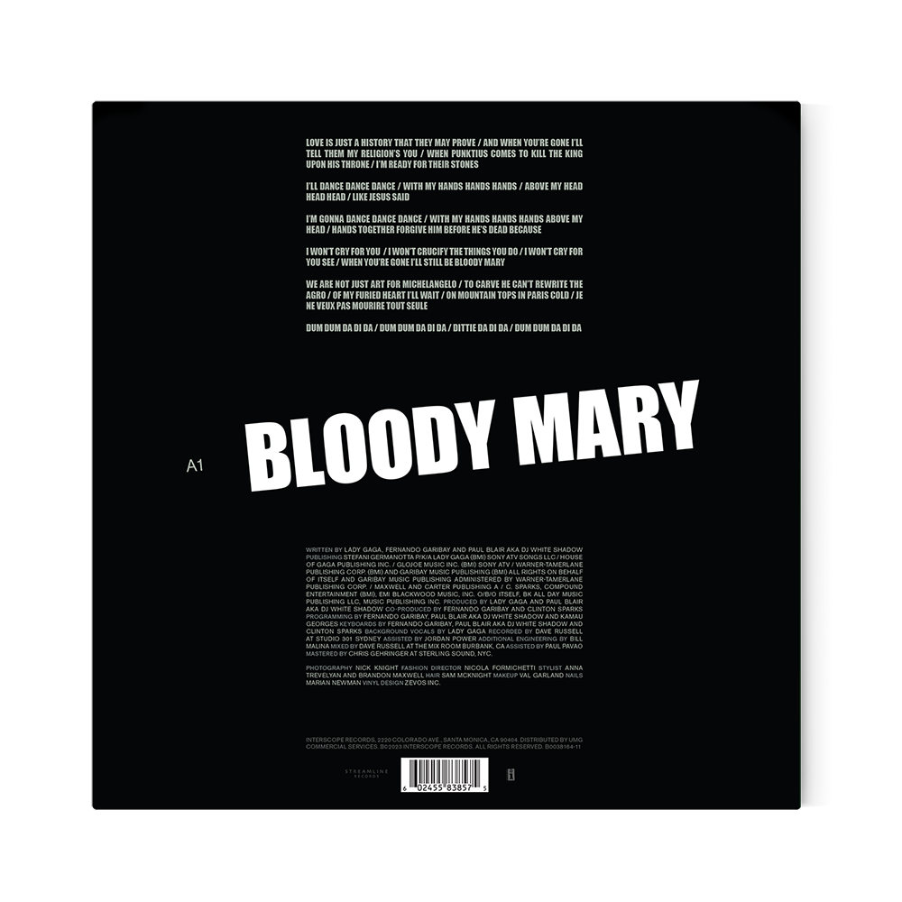 Lady Gaga - Bloody Mary - Vinyle Glow In The Dark