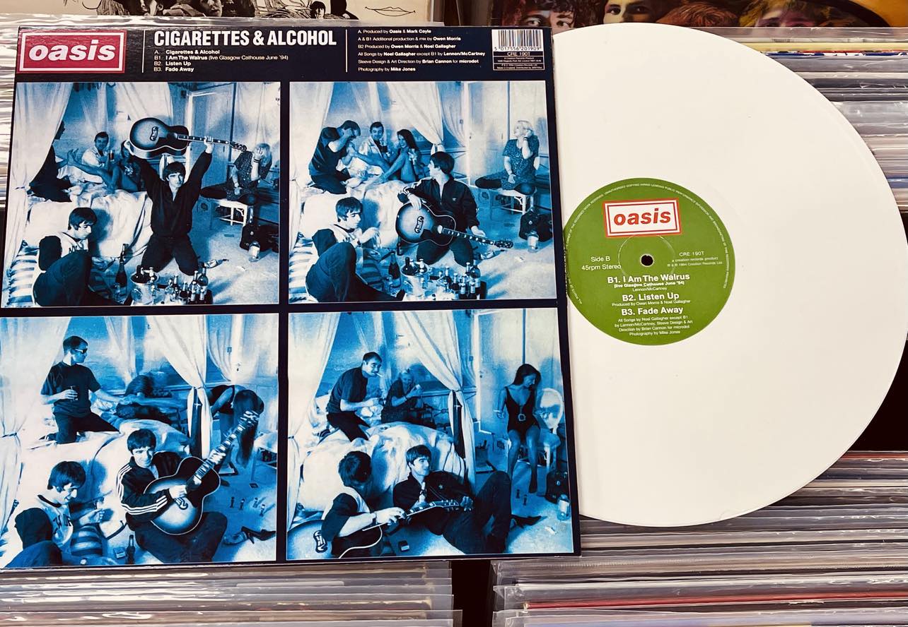 Oasis – Cigarettes & Alcohol - WHITE COLOURED VINYL 12"