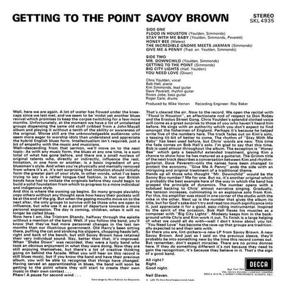 Savoy Brown – Getting To The Point - VINYL LP - ORIGINAL STEREO - UNBOXED DECCA